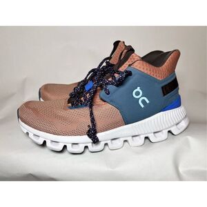 On Running Women's Beige Blue Cloud Hi Edge Running Shoes Size 9.5 NWOT